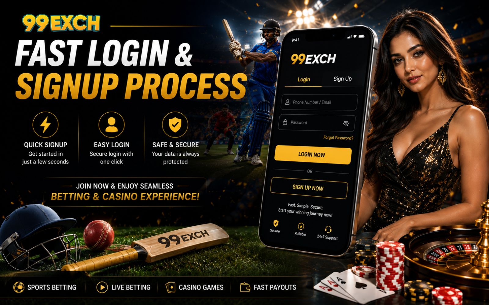 Fast Login Signup 99Exch